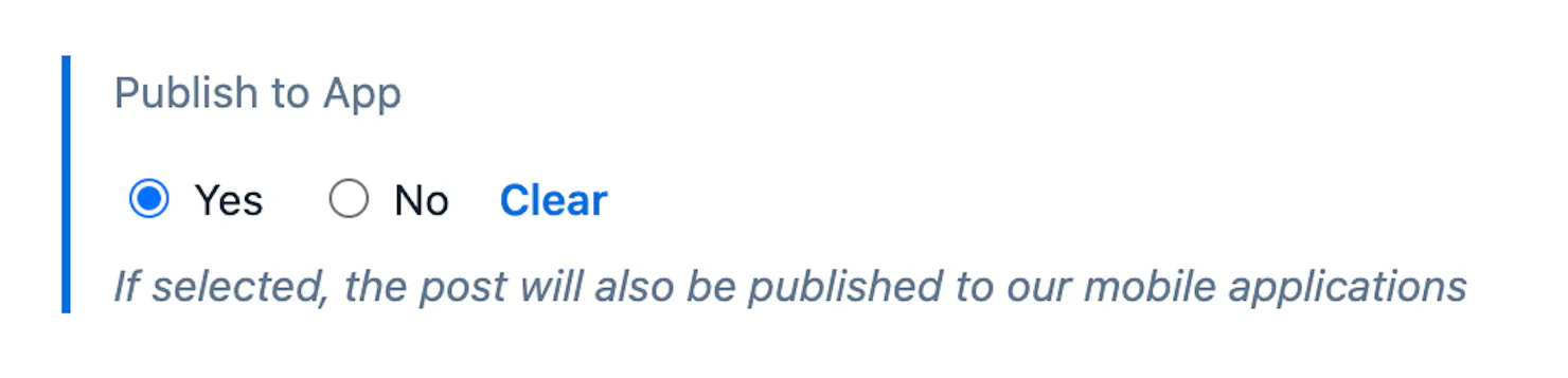 CMS options to publish posts to an app