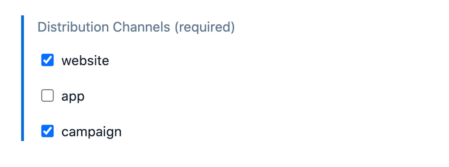 CMS options for distribution channels