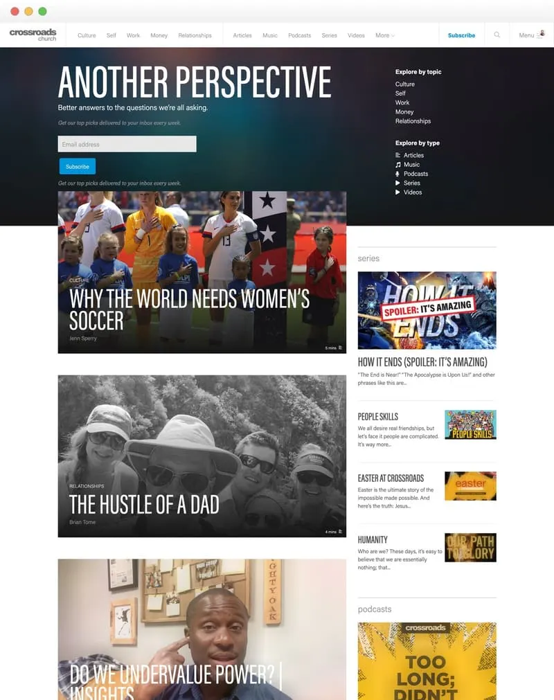 Crossroads Media Landing Page