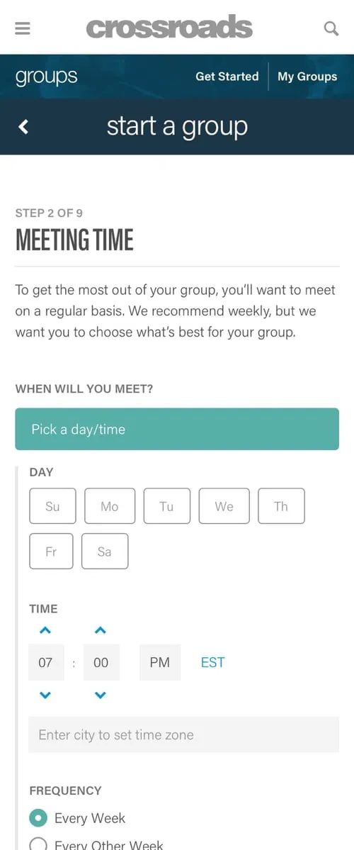 Crossroads Finder - Start a group