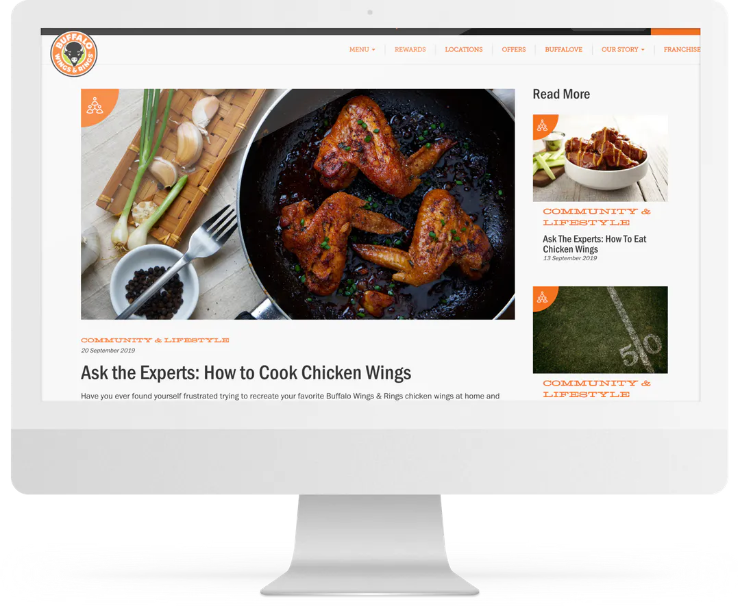 Buffalo Wings & Rings - Fantasy football table tent and website