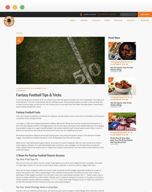 Buffalo Wings & Rings - Blog Article