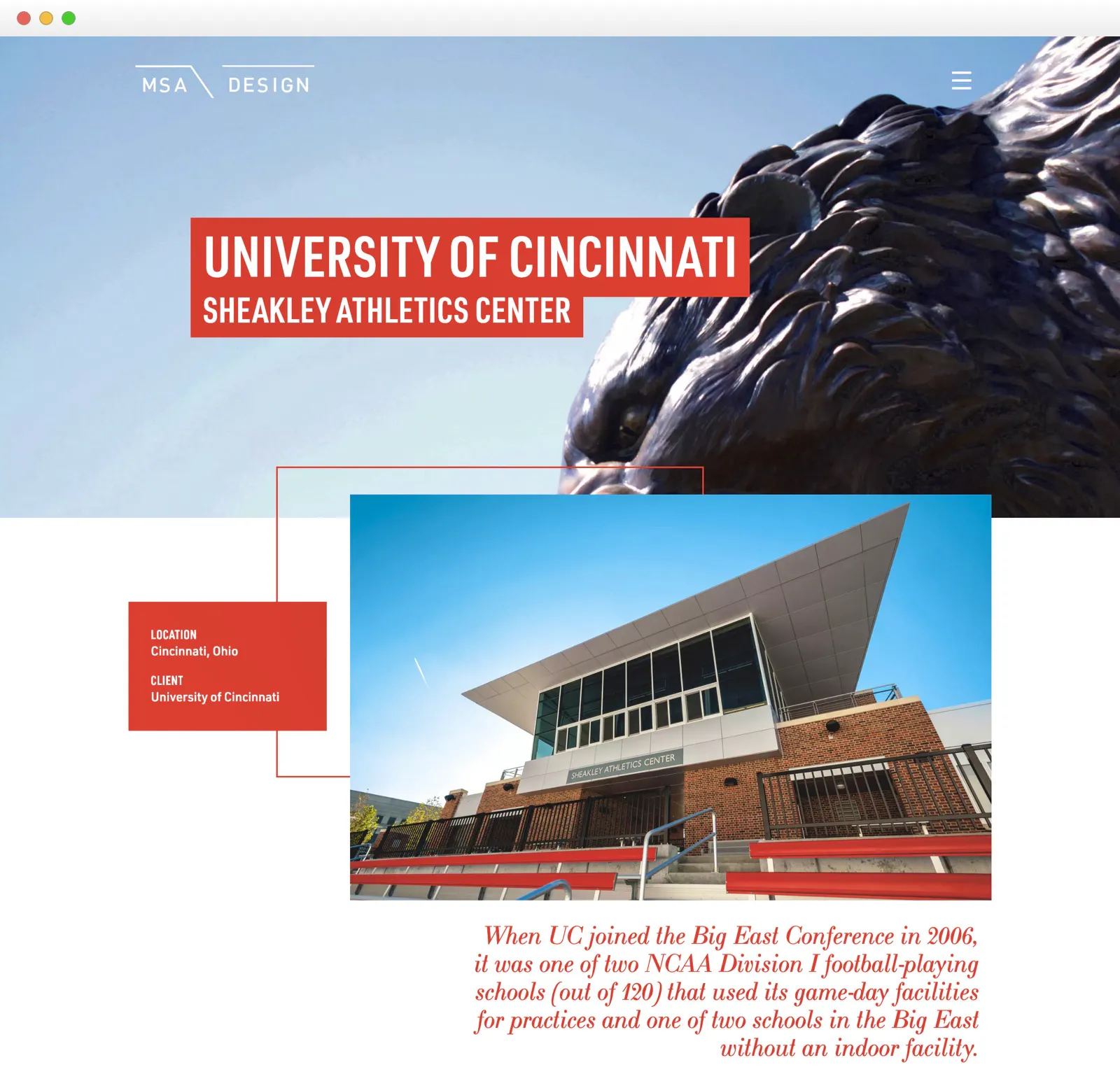 UC website design