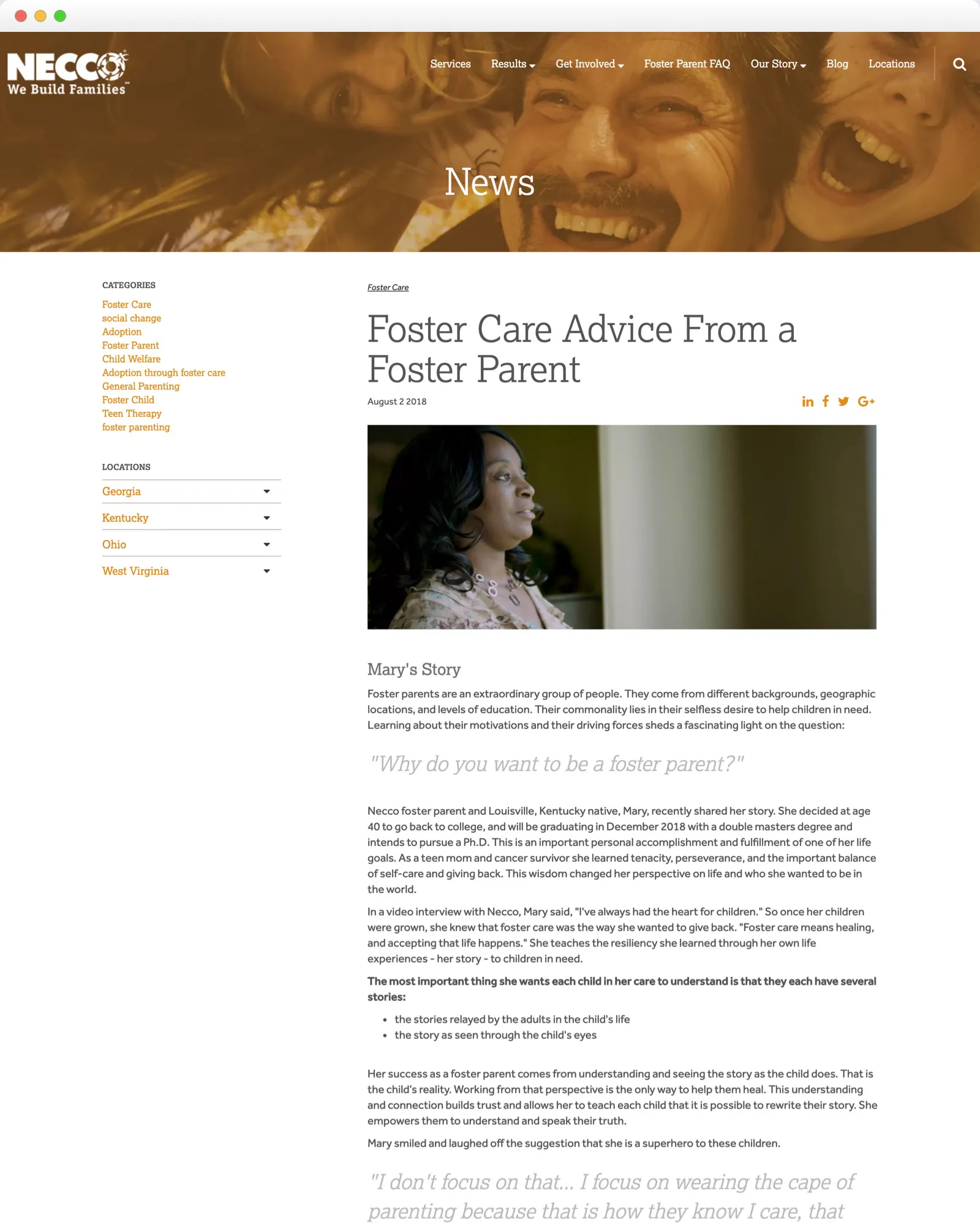 Necco website refresh