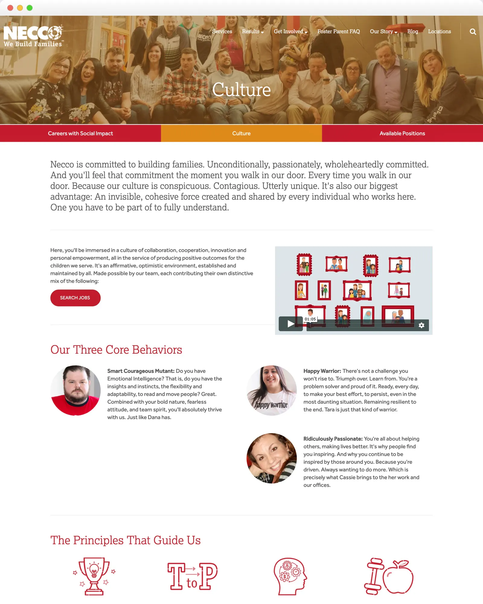 Necco website redesign
