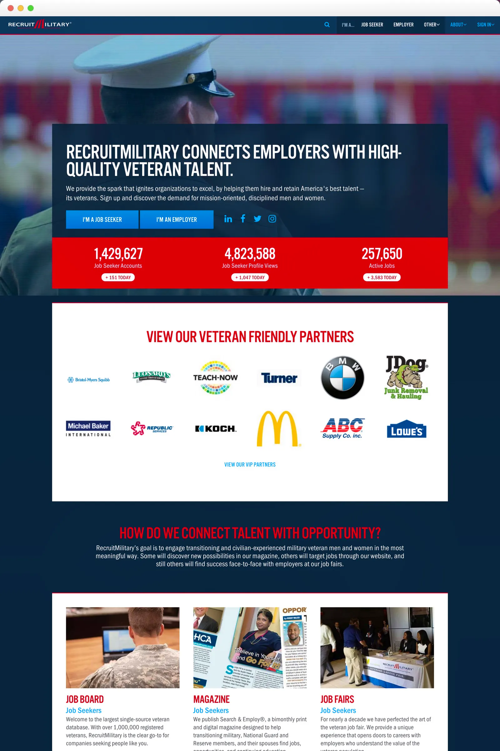 recruitmilitary website design