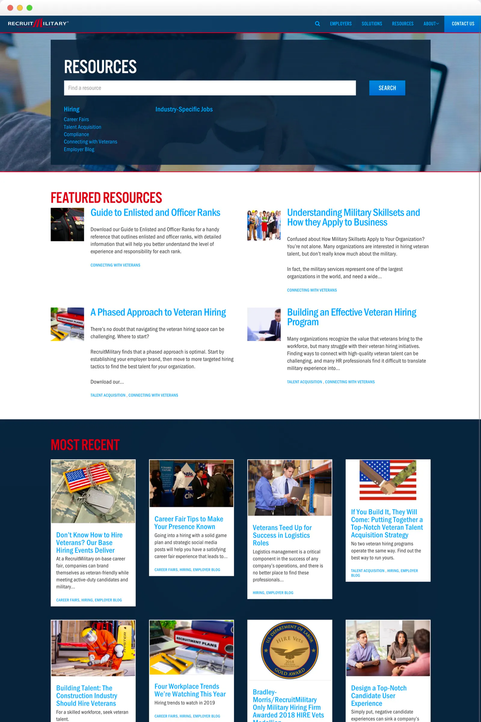recruitmilitary website refresh