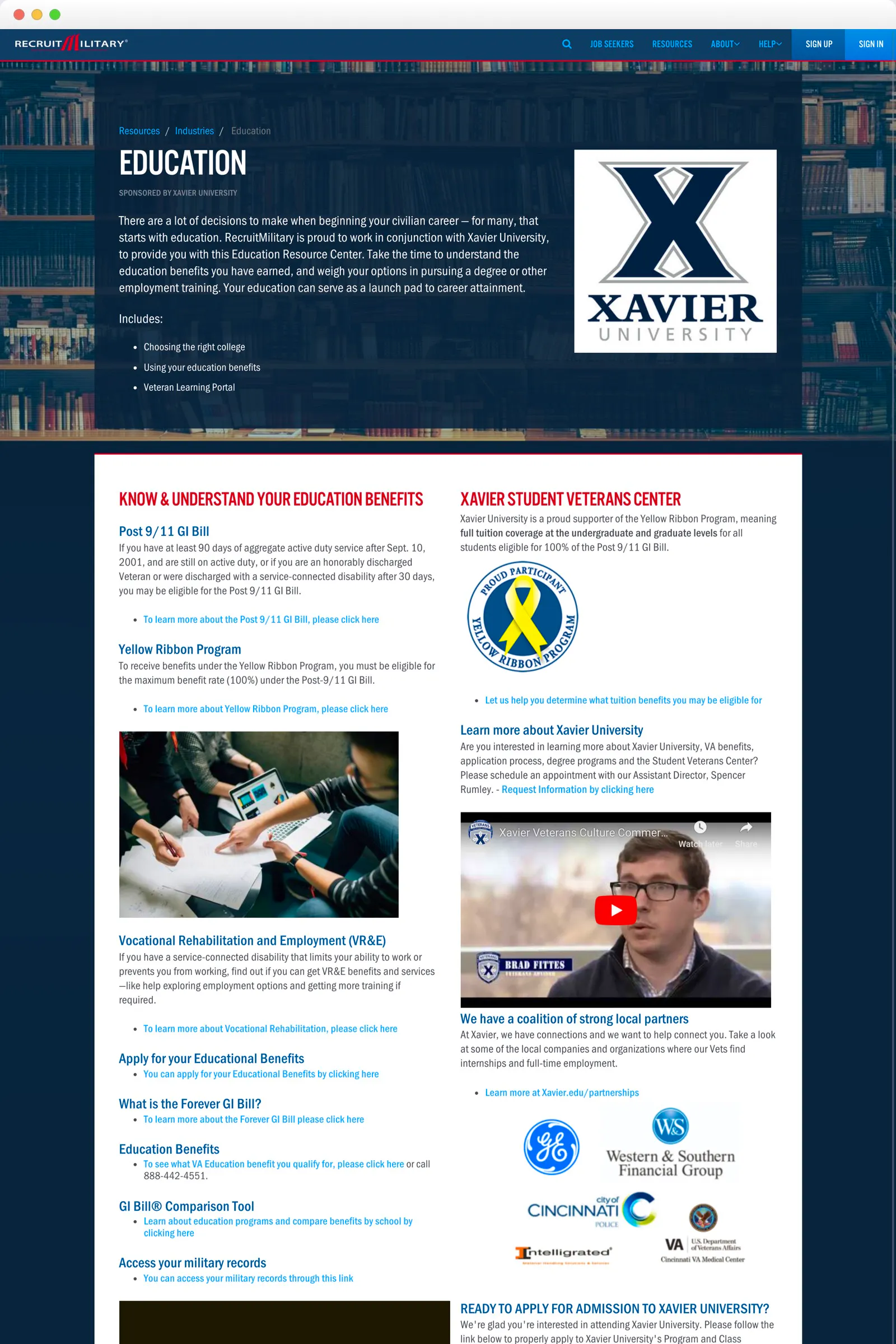 recruitmilitary desktop ux
