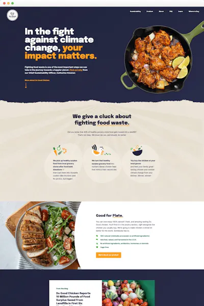 Do Good Chicken Recipe Page by Ample, a top digital agency in cincinnati