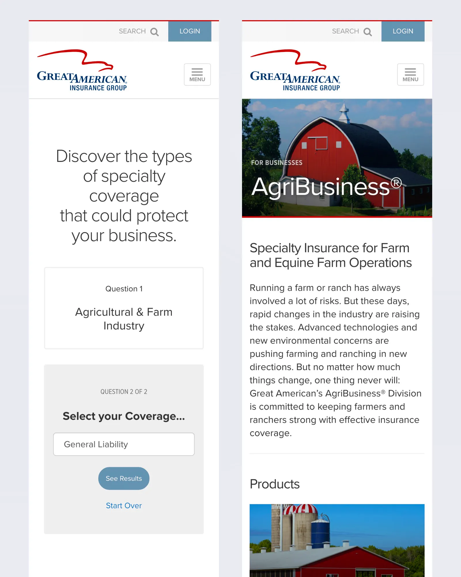 Great American mobile ux