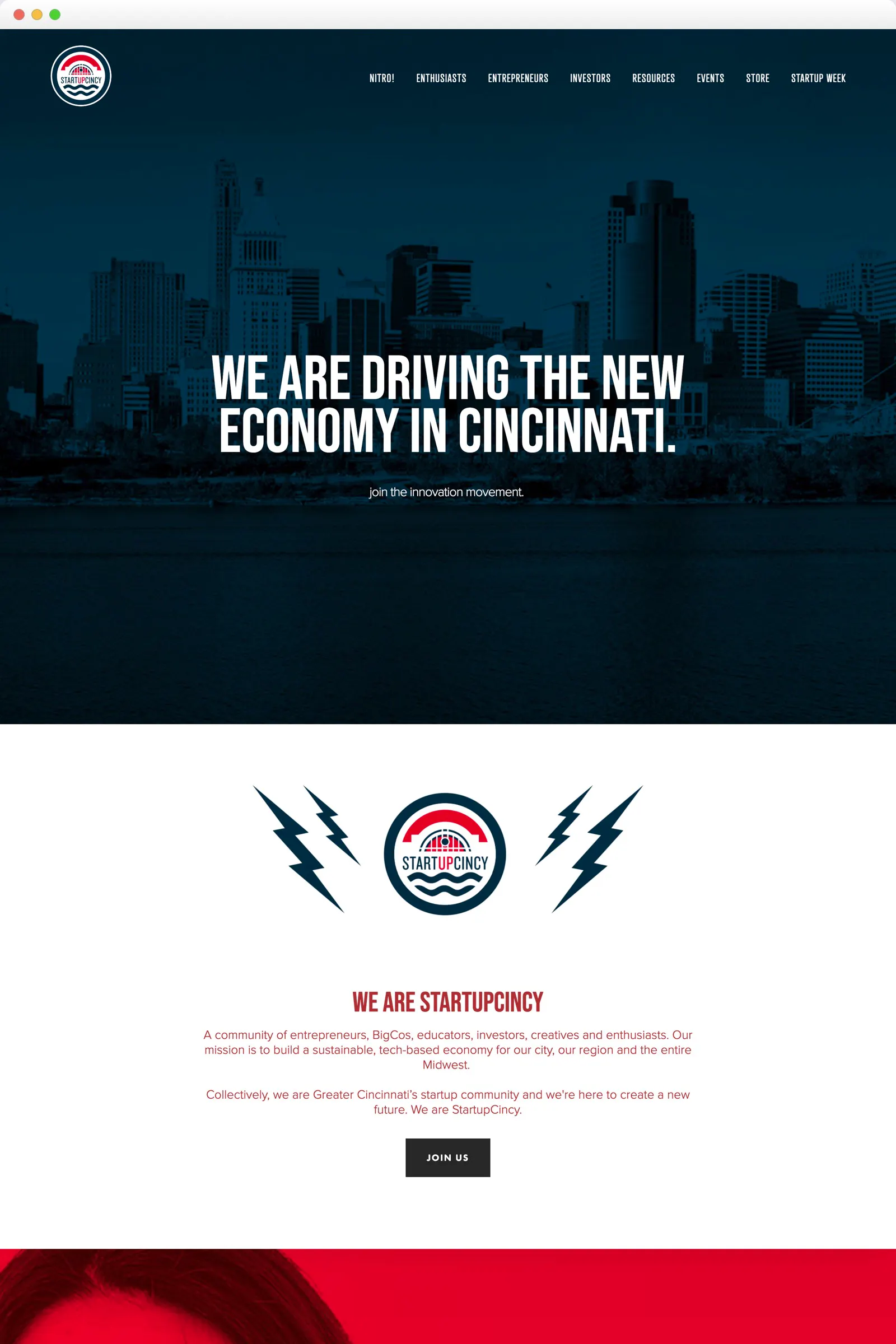 startup cincy website design