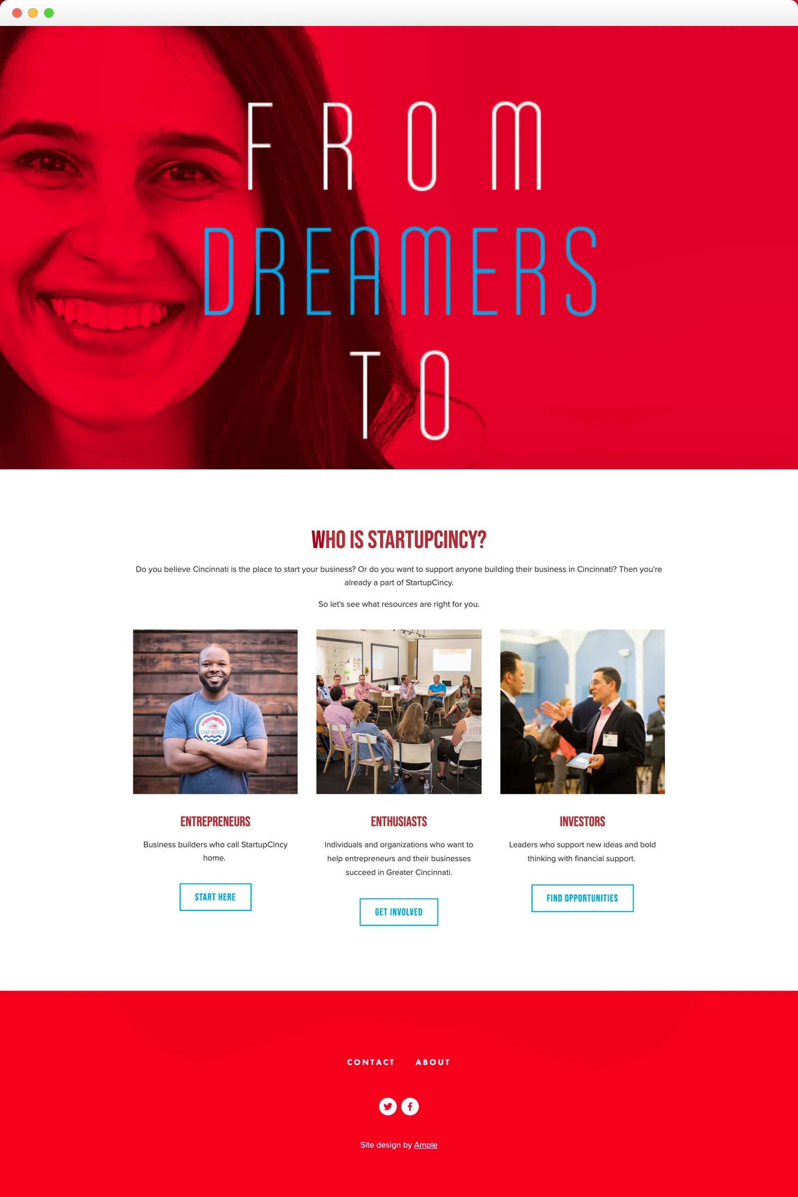 startup cincy website refresh