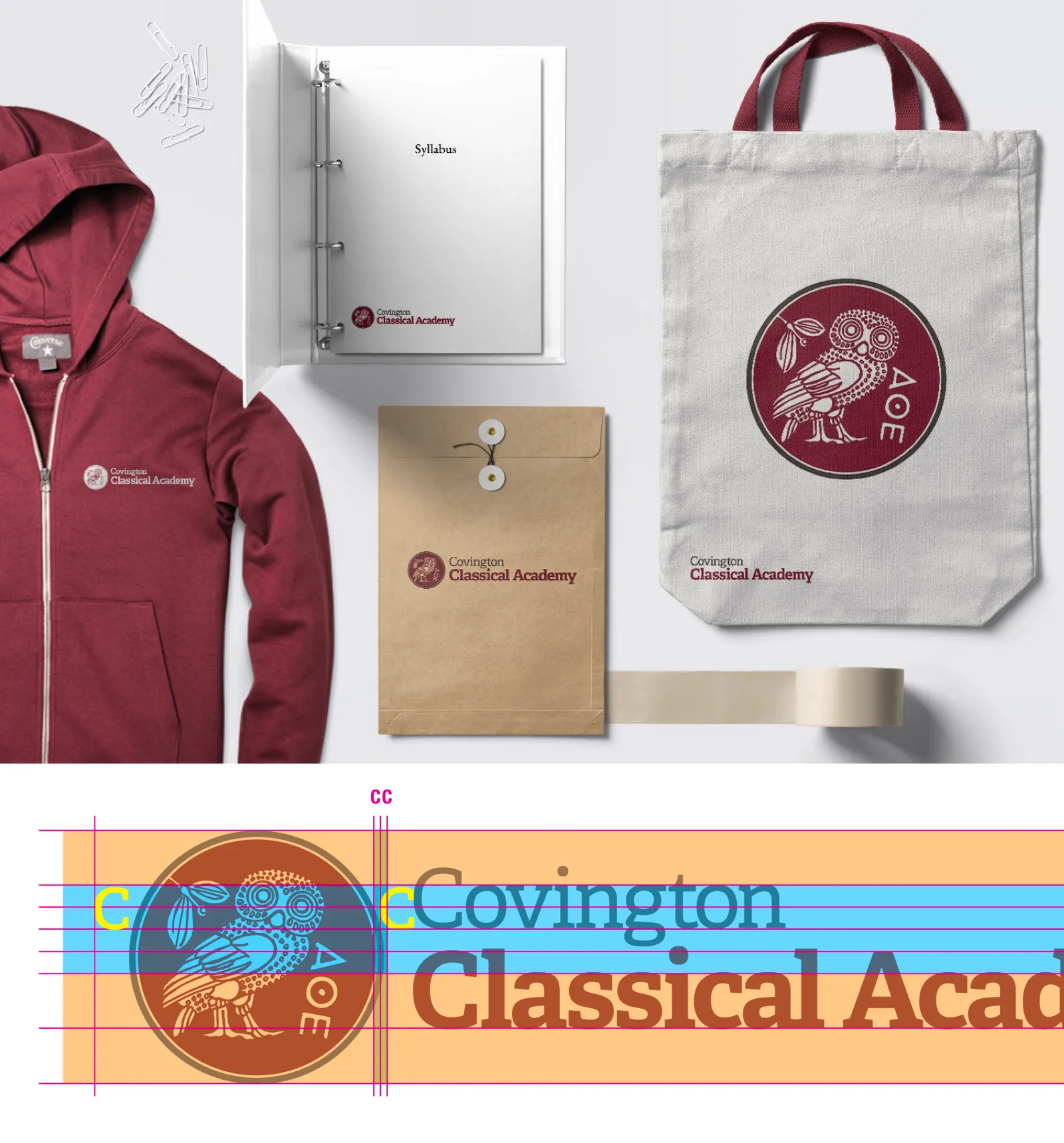 Screenshot of Covington Classical Academy branded merchandise